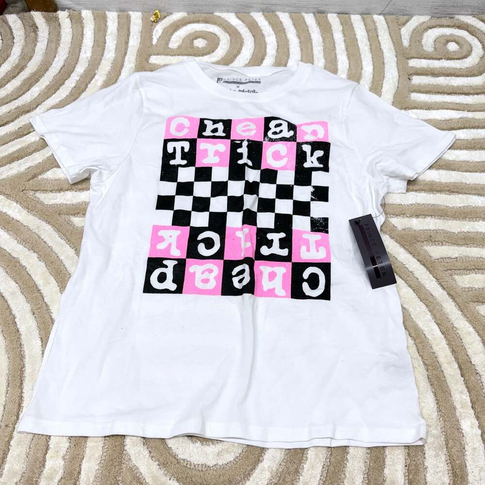 Prince Peter Cheap Trick Checkerboard White T-Shirt Size XL